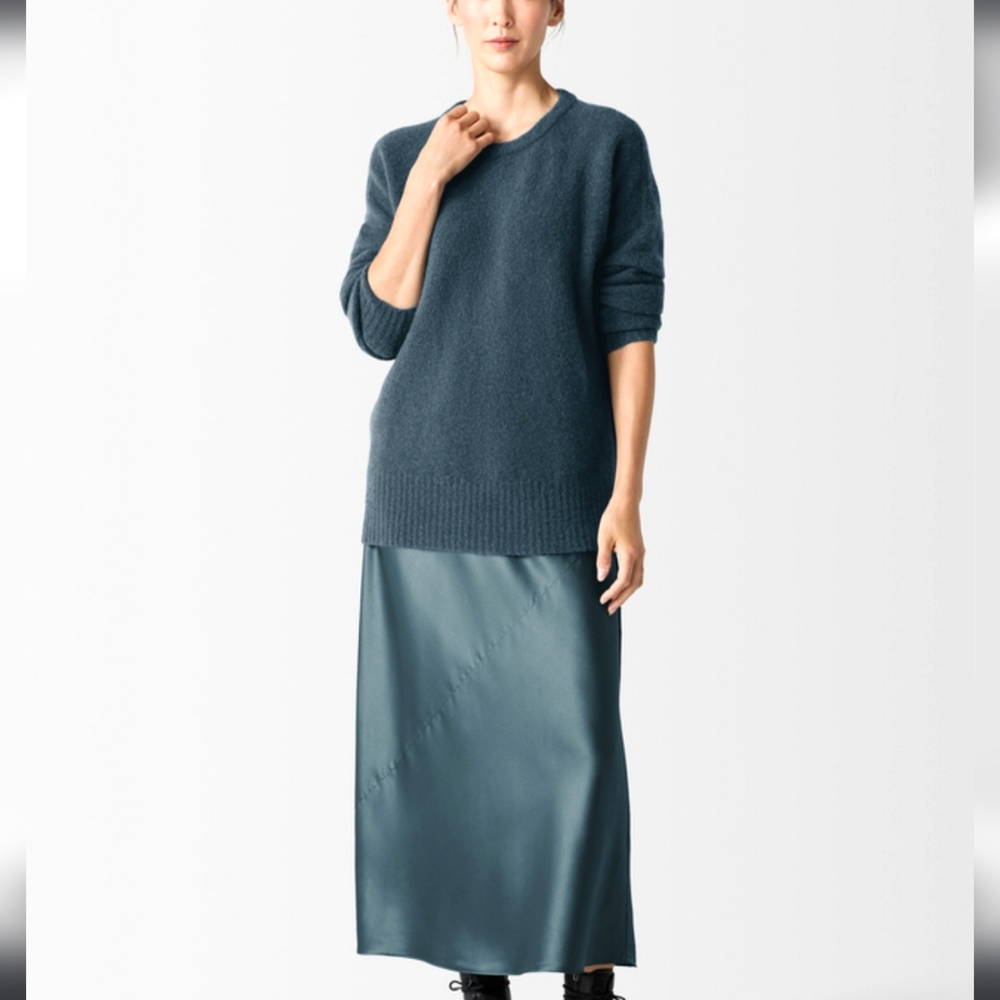New Stretch Silk Charmeuse Bias SkirtEasy Fit, Full Length